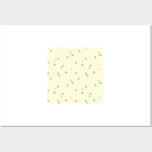 Scattered Dots Minimalist Geometric Pattern - Cute Pastel Combo Posters and Art